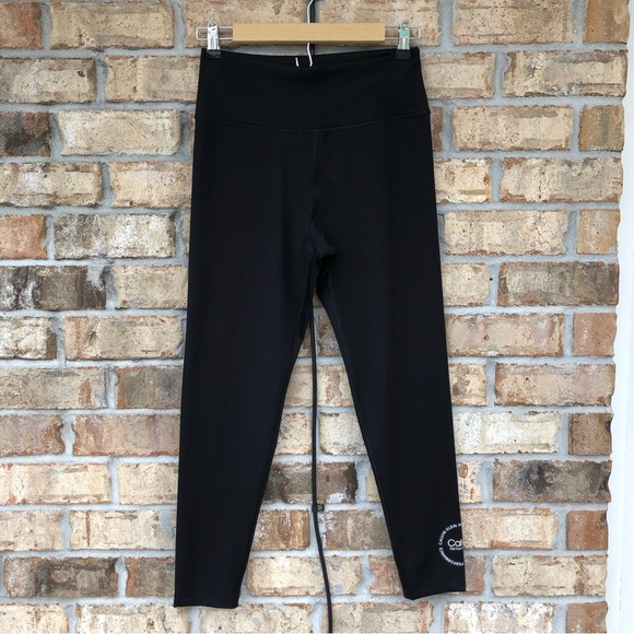 Calvin Klein Performance Stretch Waist Band With Inside Pocket Black Leggings M - Picture 2 of 13